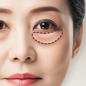 プレミアム目の下のたるみ取り【画像】