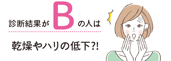 診断結果がBの人は乾燥やハリの低下？！【画像】