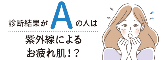 診断結果がAの人は紫外線によるお疲れ肌！？【画像】