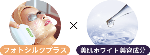 フォトシルクプラス×美肌ホワイト美容成分【画像】