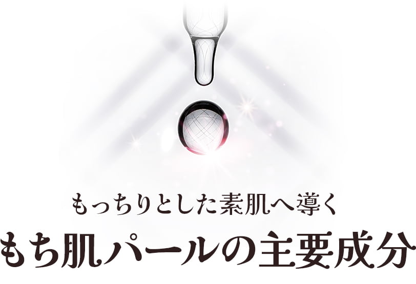 もっちりとした素肌へ導く もち肌パールの主要成分