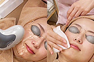 近赤外線をあてます【画像】